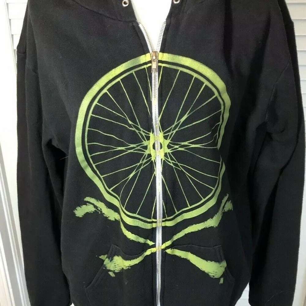 American Apparel F497 Zip Hoodie With Dark Cycle